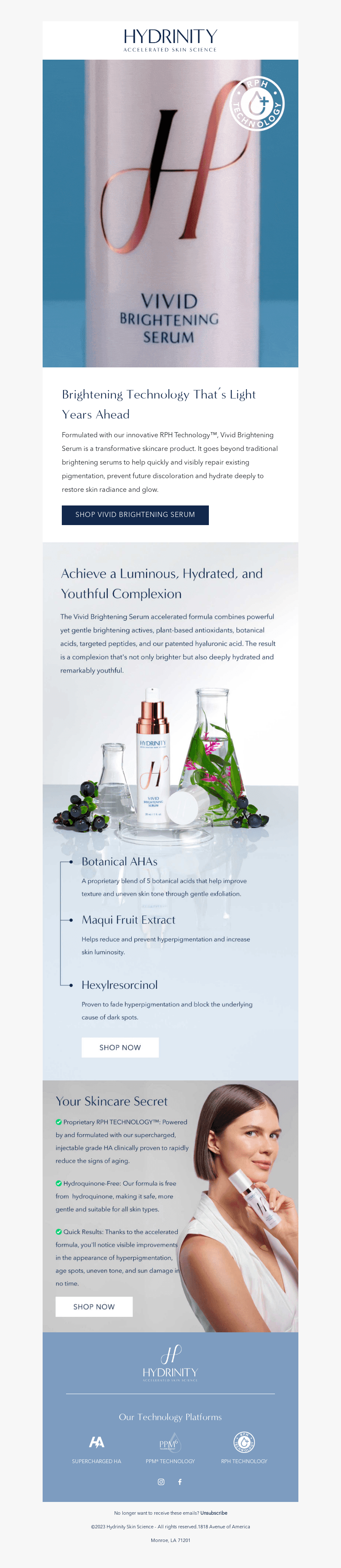 So, What Ignites Our Vivid Brightening Serum?