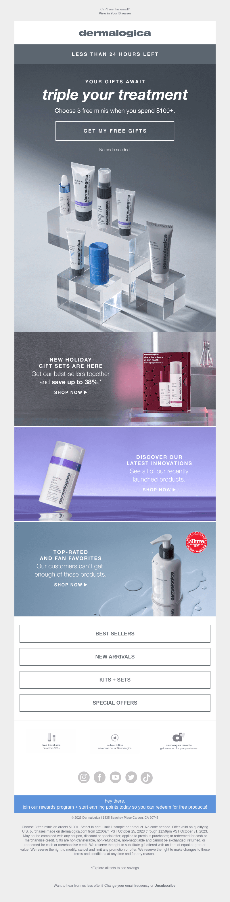 📢 LAST CALL: Choose 3 complimentary minis