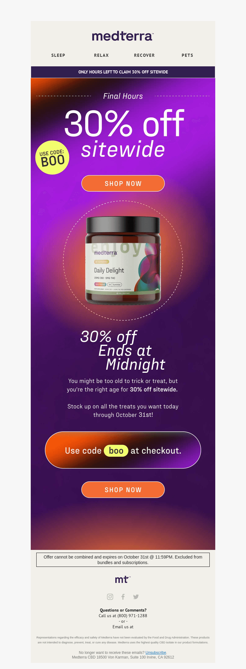 Final hours 🌙 30% off vanishes tonight