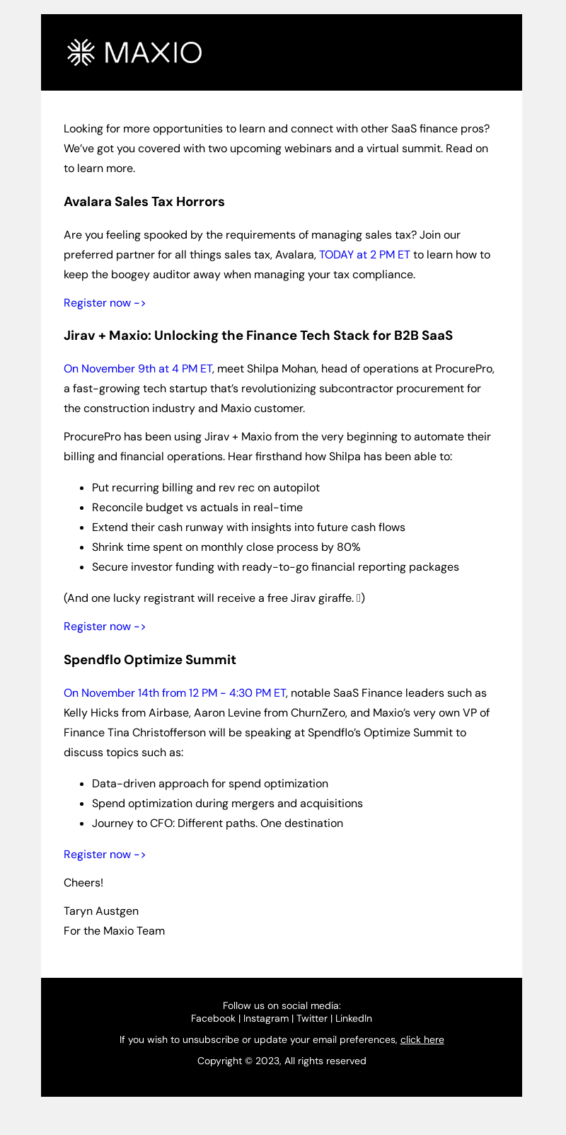 Sales tax horrors, spend optimization, and B2B finance tech stacks