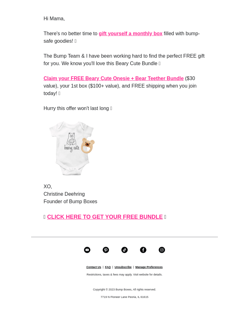 LAST DAY to claim your FREE Beary Cute Bundle!