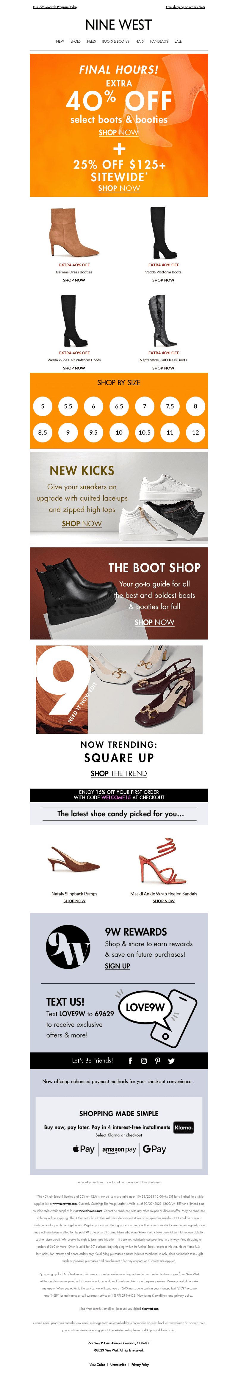Final Hours! Extra 40% OFF Boots + 25% Off $125+
