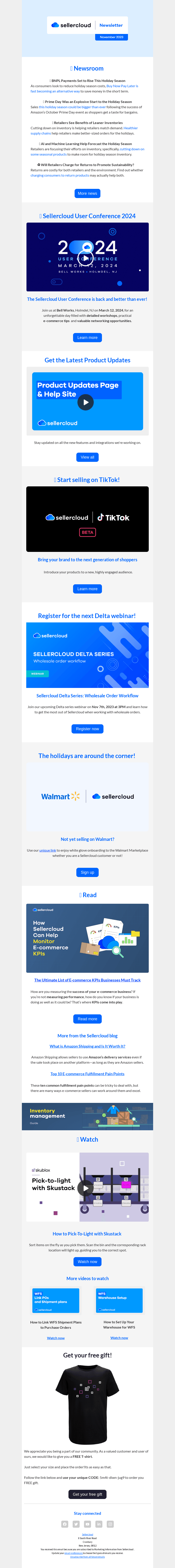 SellerCloud email from Wed, Nov 1, 2023