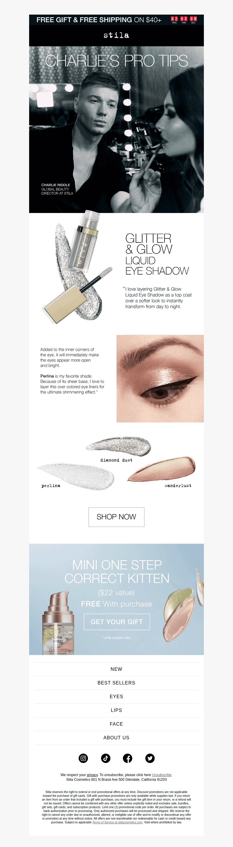 Charlie's Pro Tip: Glitter & Glow Liquid Eye Shadow