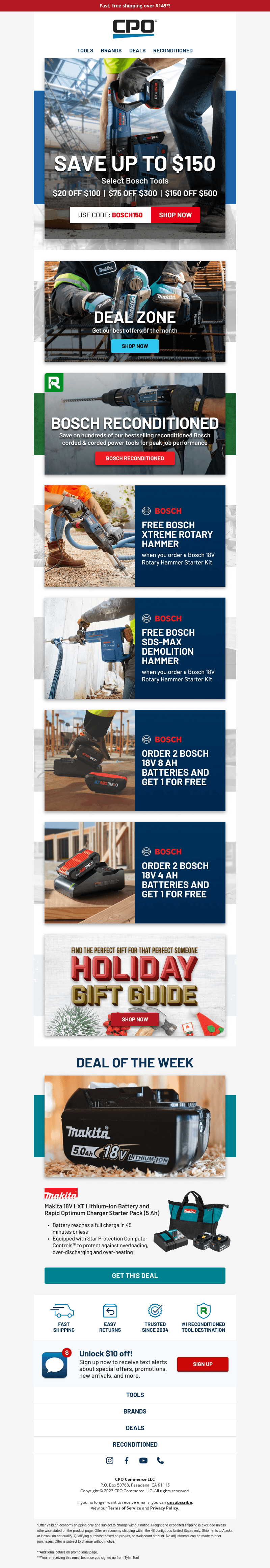 Save Up to $150 on Bosch Tools Today!