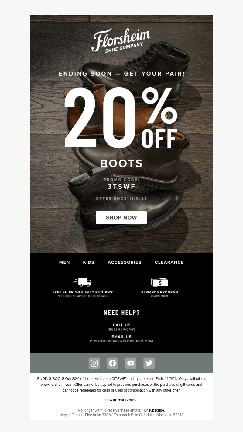 Save BIG on boots | 20% OFF!