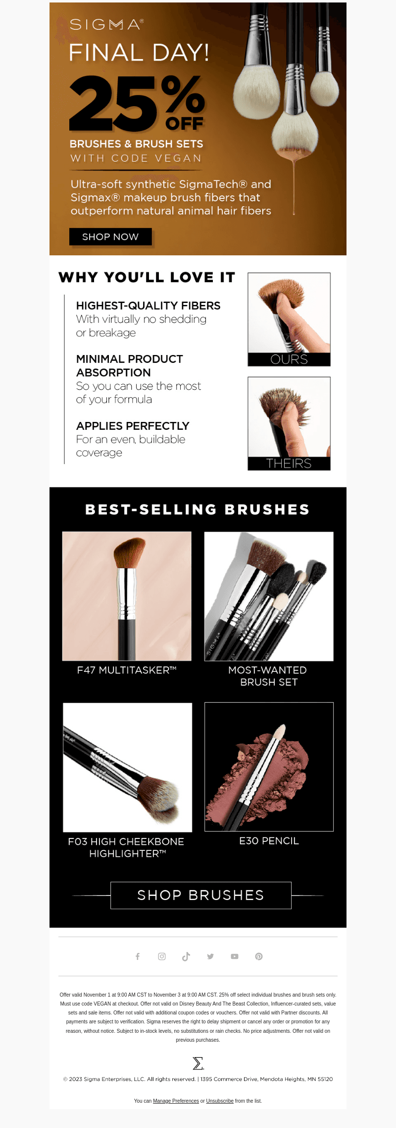 Final Day! 25% OFF Vegan Brushes
