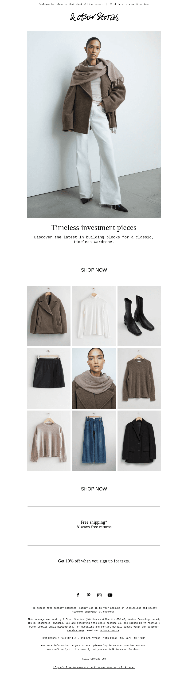 Timeless investment pieces
