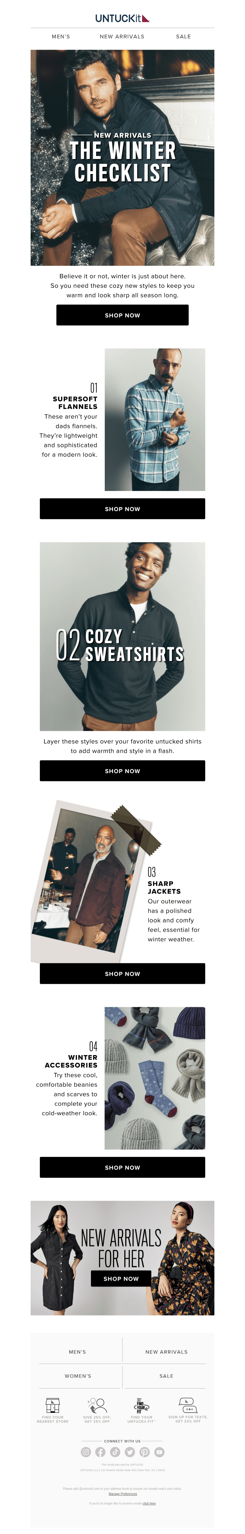 Just In! New Flannels, Sweatshirts, Jackets, & More