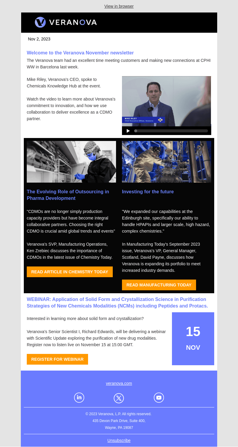 Veranova News November 23