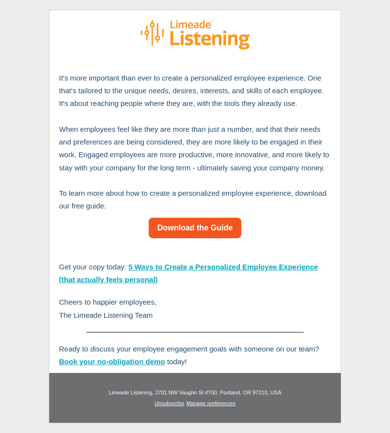 TINYpulse email from Thu, Nov 2, 2023