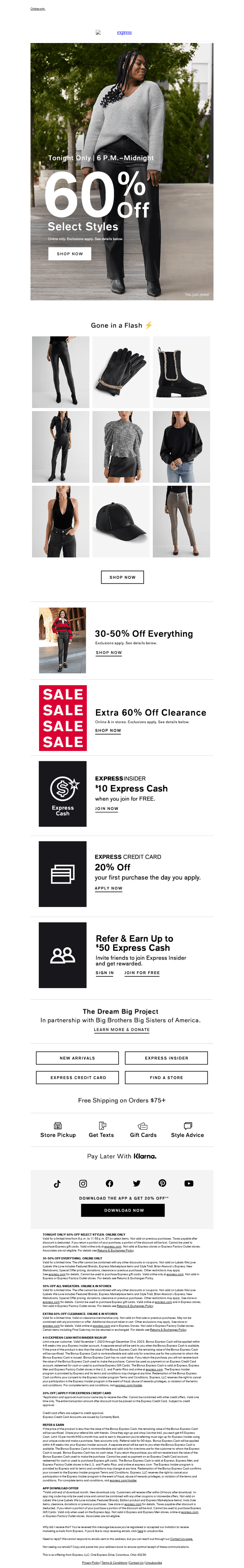 Not a drill ⚠️ 60% OFF SELECT STYLES ⚠️ 6 p.m.-midnight