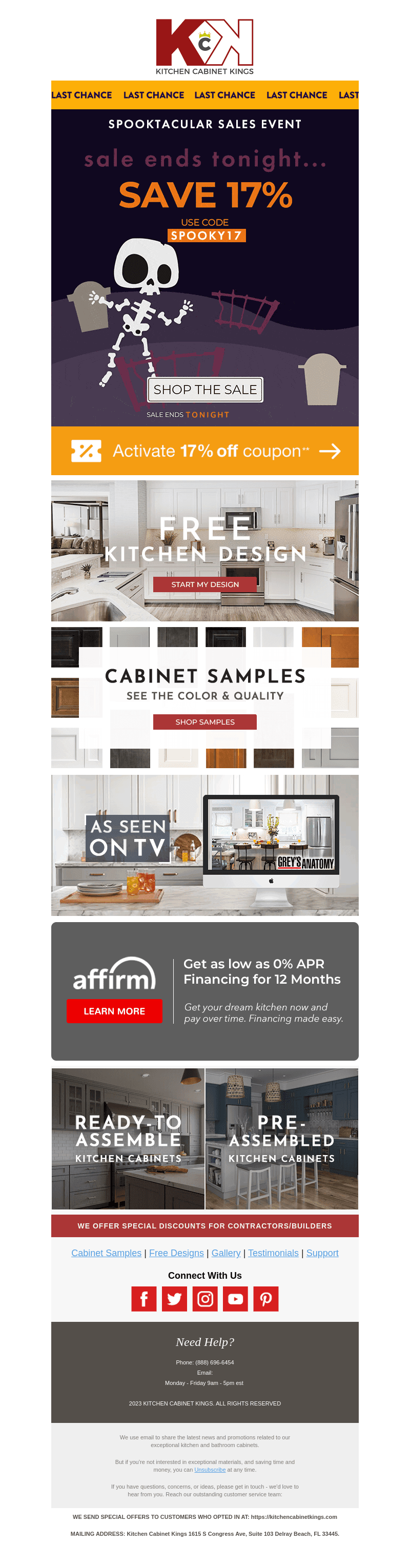 Ends Tonight: 17% Off Cabinets Until Midnight Only!