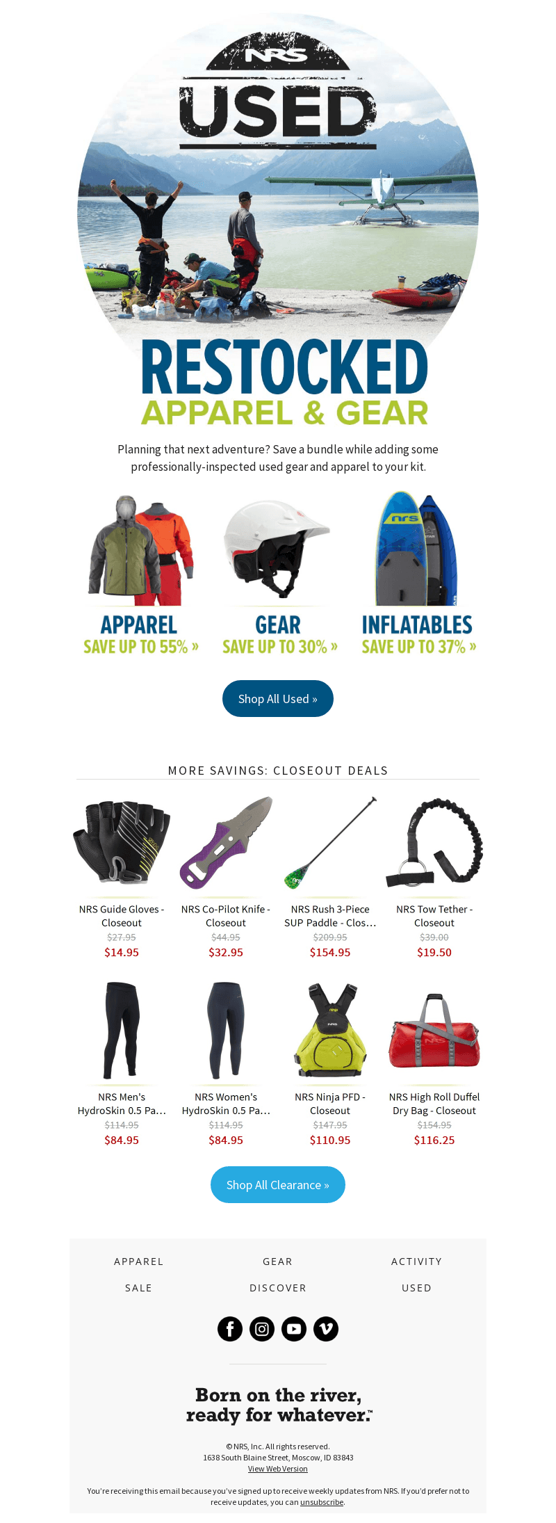 🚨 Used Deals (Apparel, Gear & Inflatables)