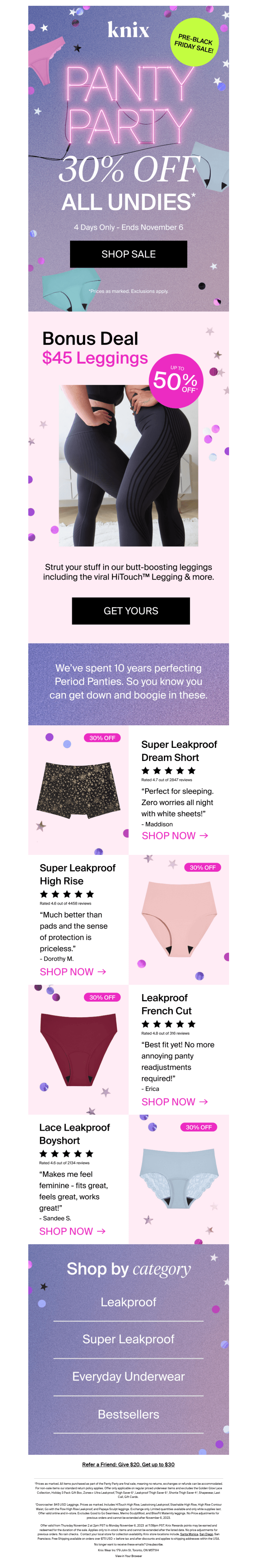 YOU'RE INVITED: 30% OFF ALL UNDERWEAR