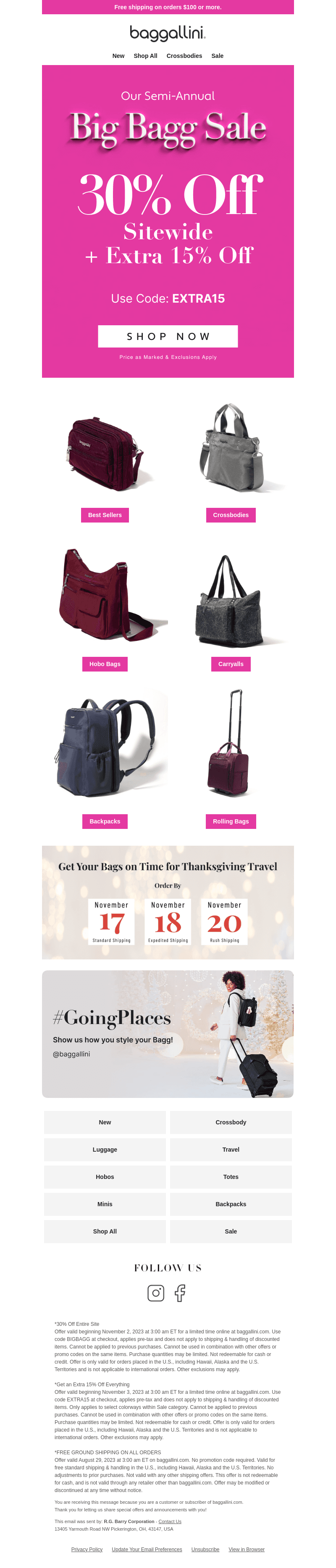 Price Drop—30% off Sitewide + Extra 15% off your Purchase