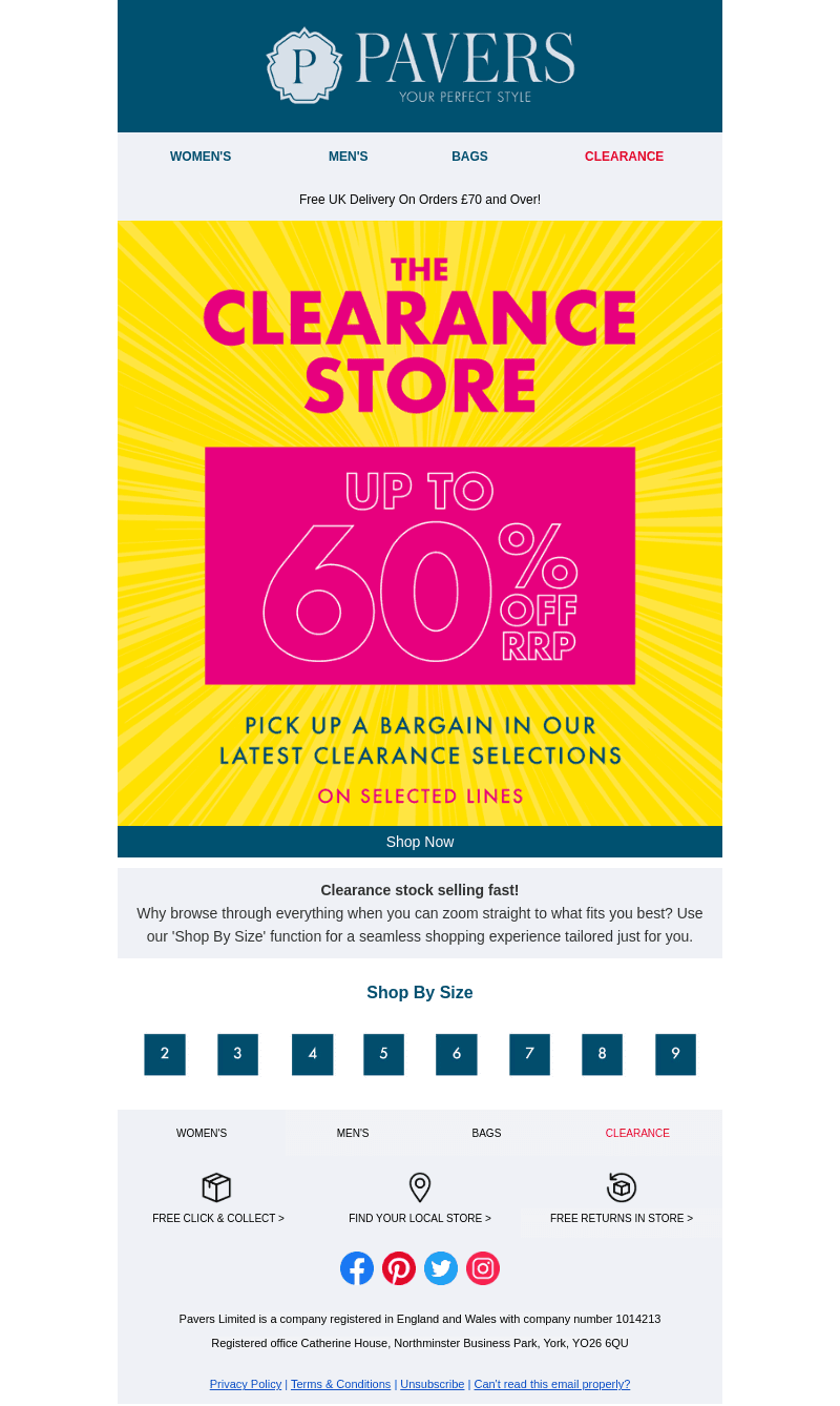 Up to 60% off inside...