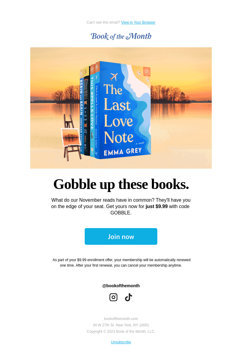 Psst. November books are here.