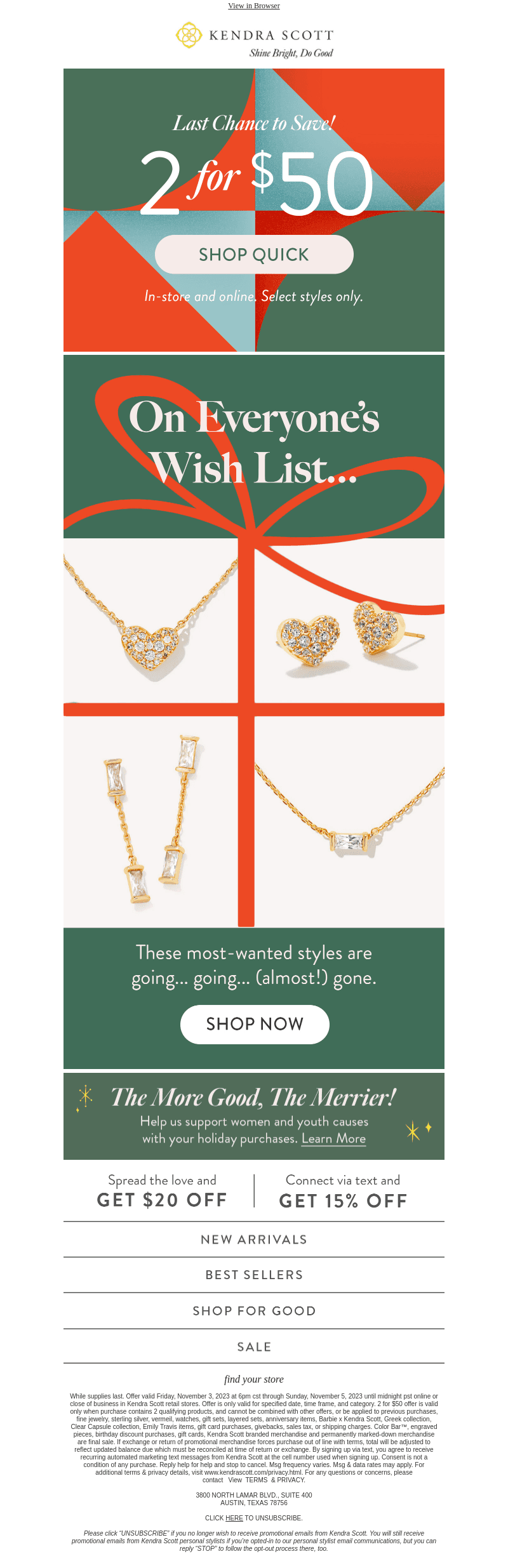 2 for $50—And Too Good to Miss