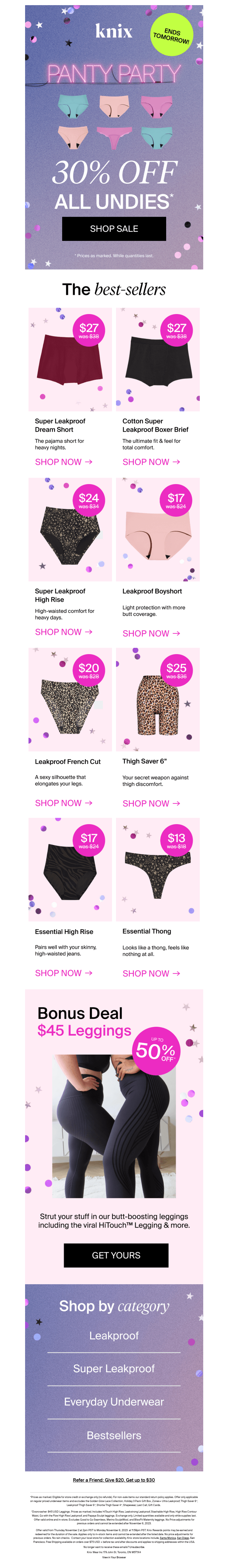 ENDS TOMORROW⏰ 30% OFF ALL UNDIES
