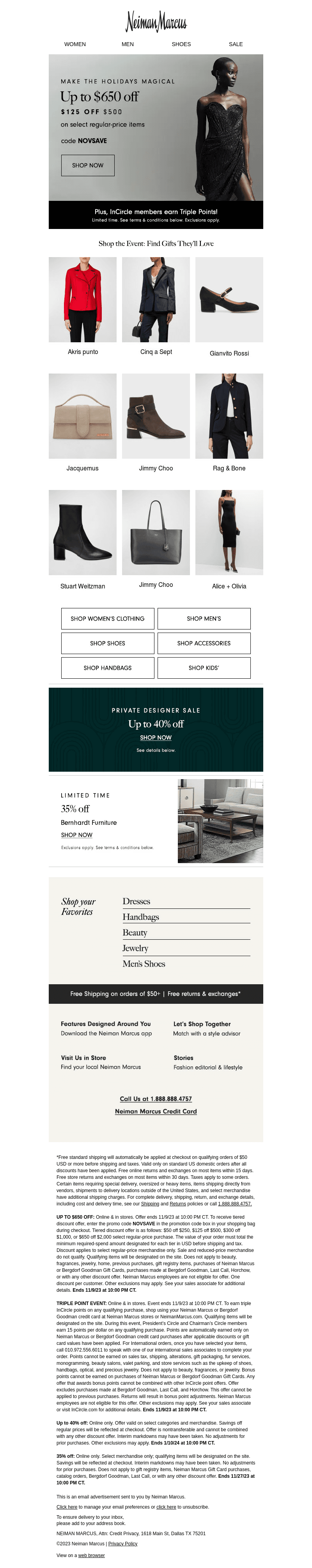 So exciting! Up to $650 off + Triple InCircle Points