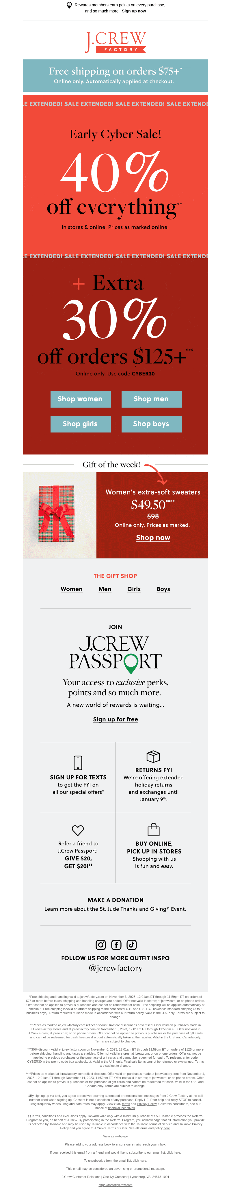 SURPRISE EXTENSION: 40% OFF everything + extra 30% off continues…