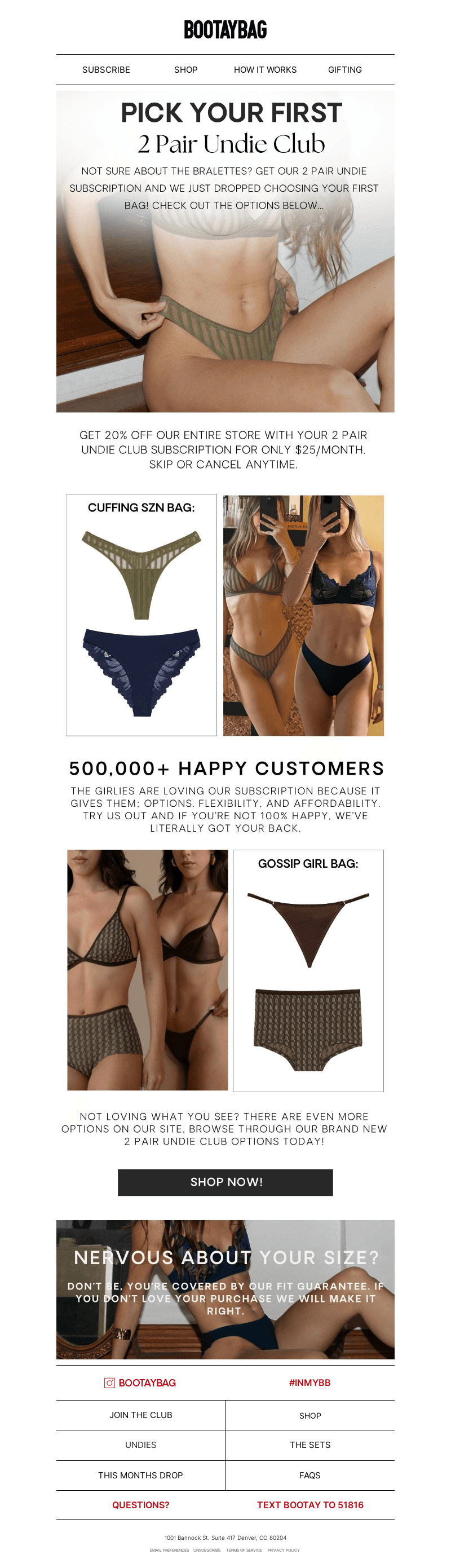 NEW: Choose Your First Undie Subscription Option! 💗