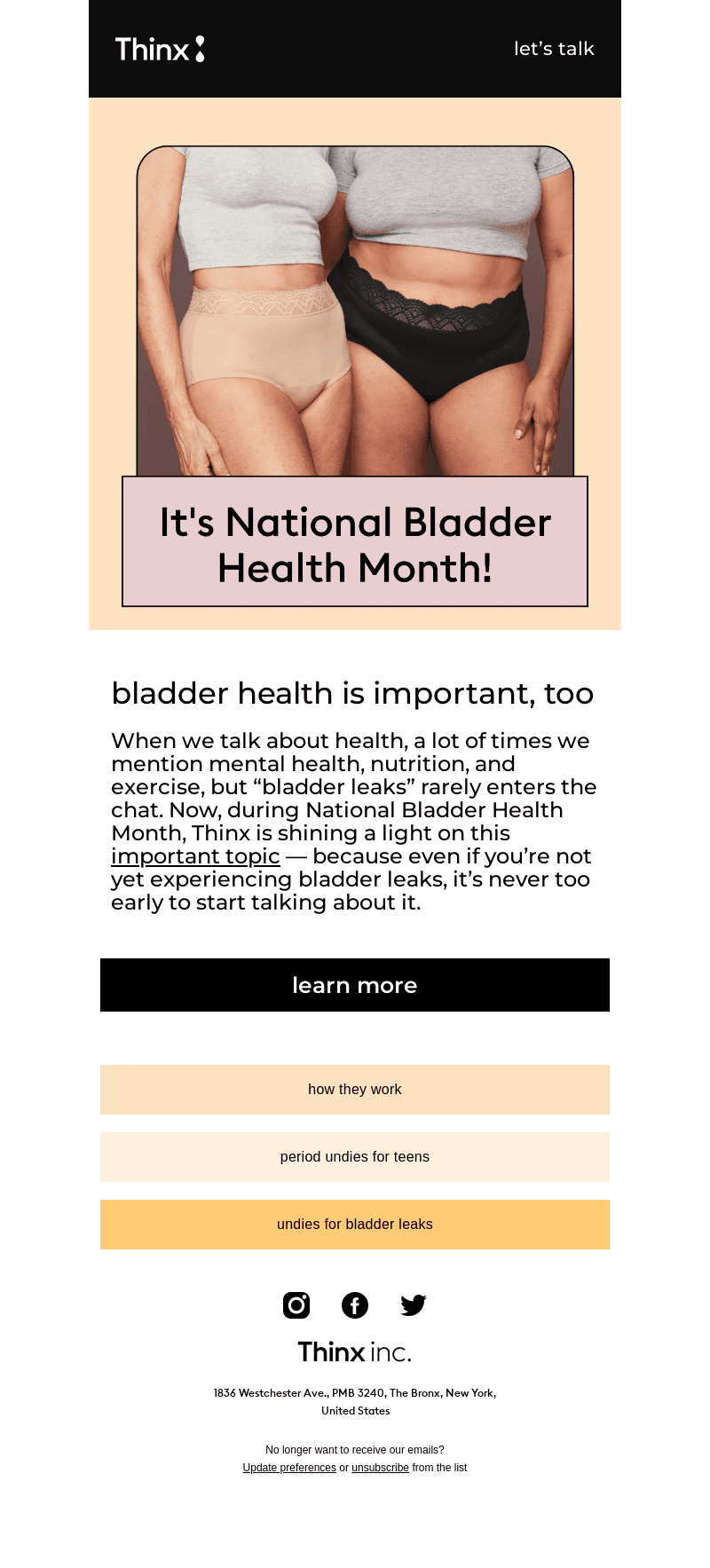 It’s National Bladder Health Month