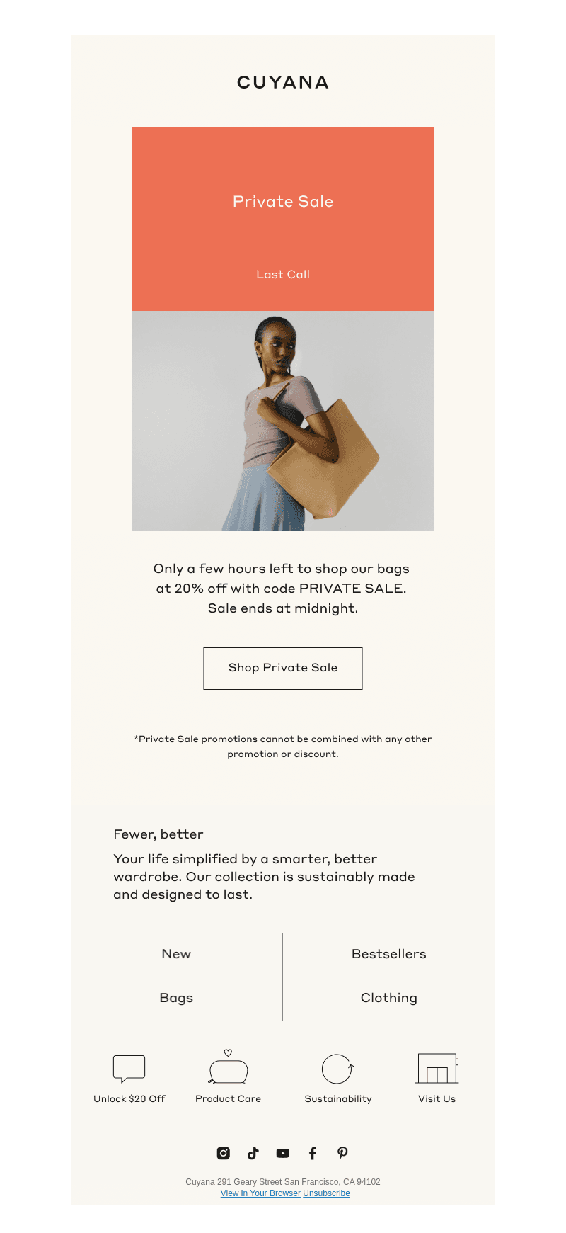 Final Hours: Private Sale