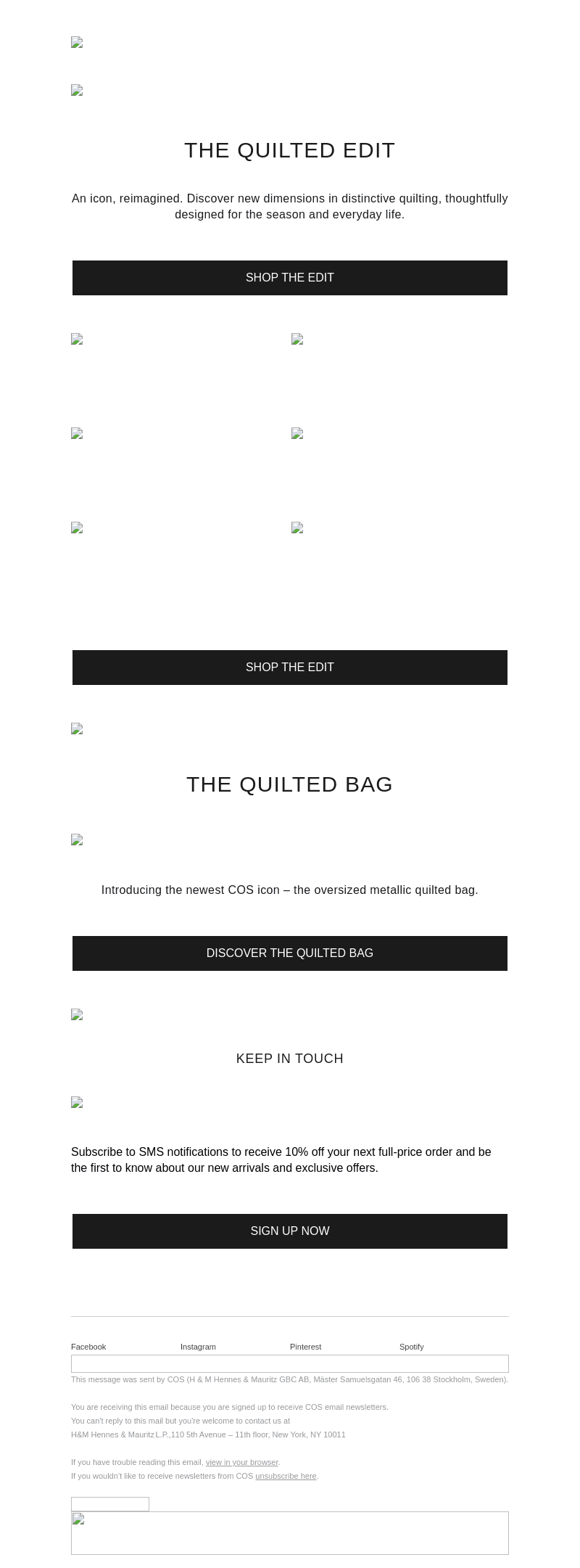 Signature quilted accessories