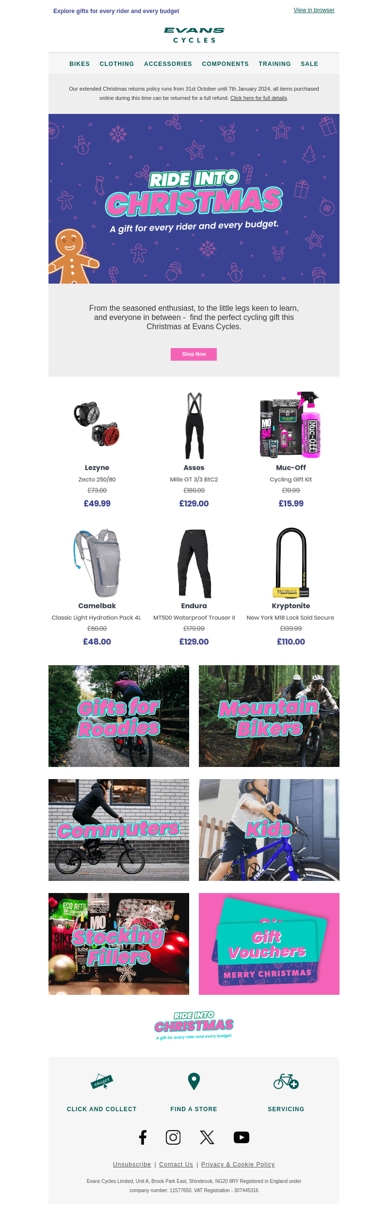 Ride into Christmas with Evans Cycles 🎁