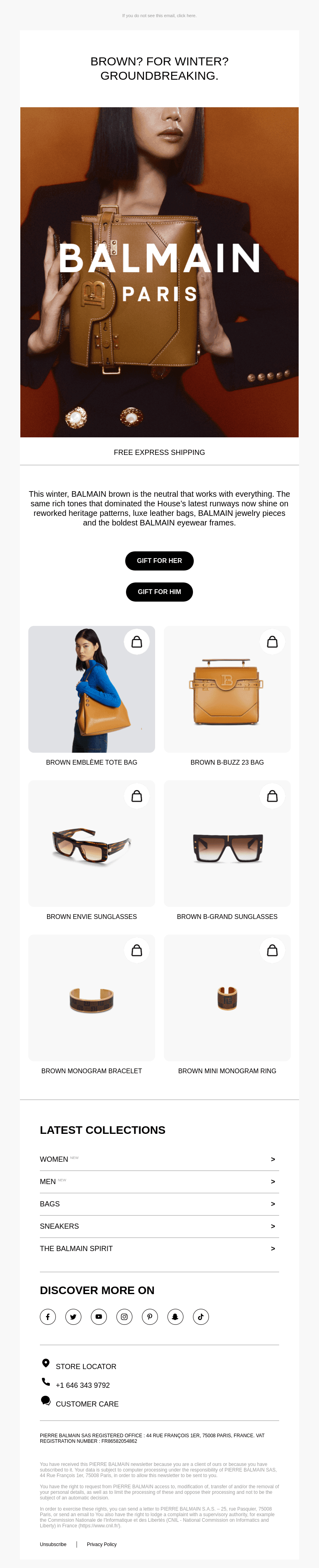 BALMAIN BROWN IS THE NEW BLACK
