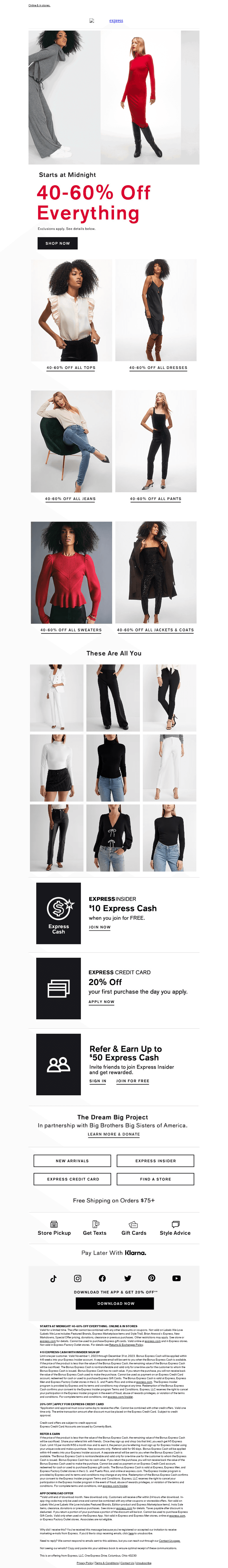 Prep your 🛒 40-60% OFF EVERYTHING starts @ midnight
