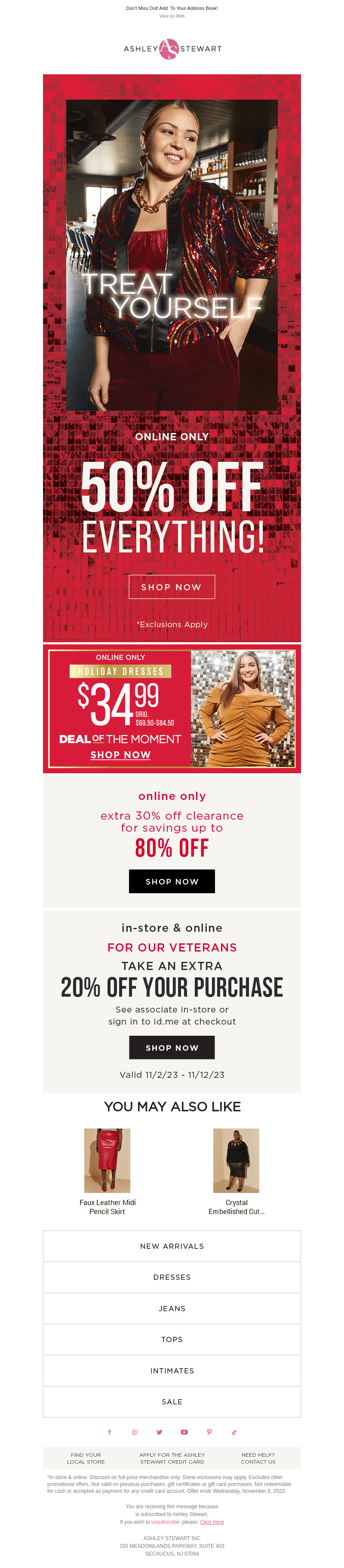 Treat Yourself 🛍️ Take 50% off Everything*