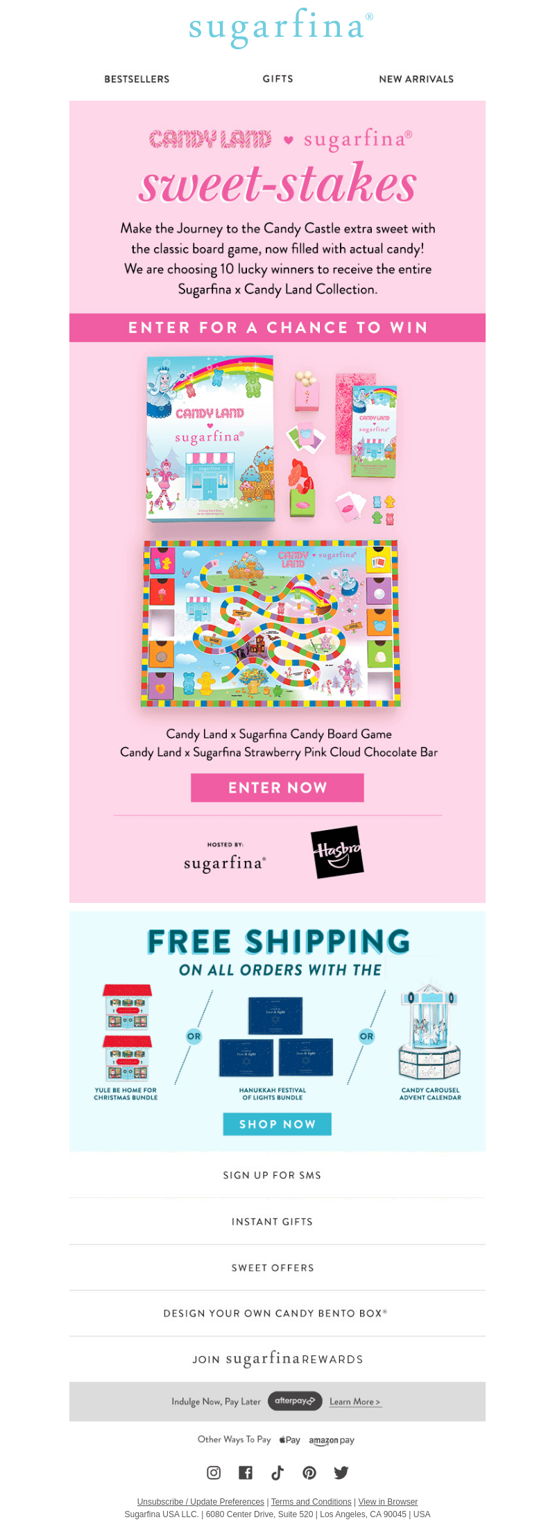 Candy Land x Sugarfina Sweepstakes! 🍬💗