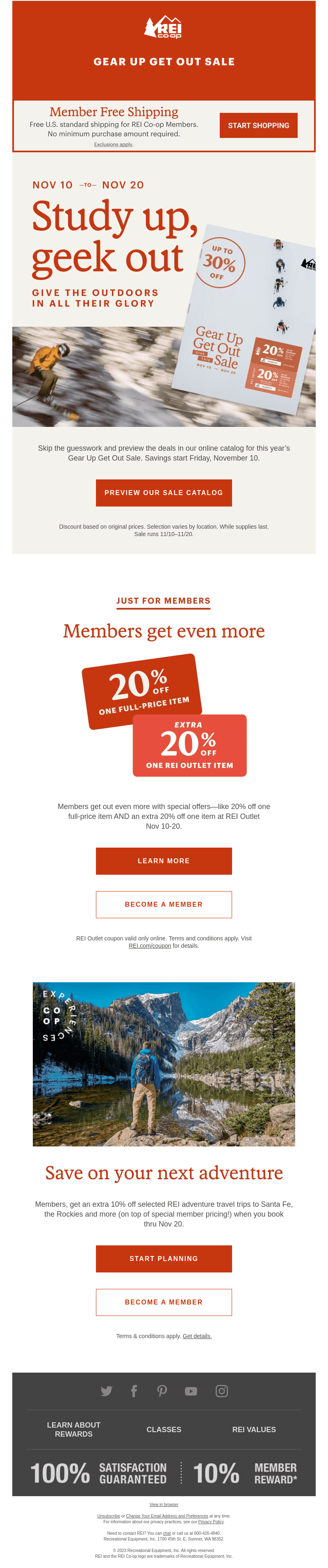REI email from Wed, Nov 8, 2023