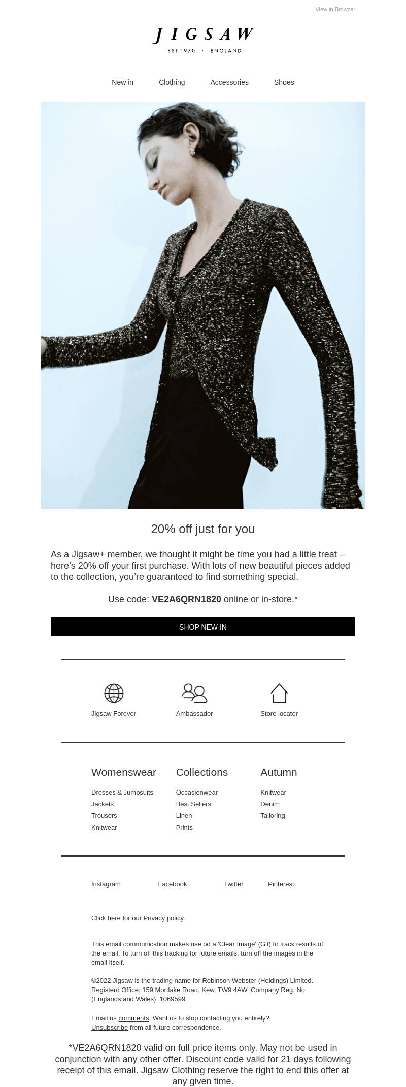 A Gift From Us | 20% off Your Next Order