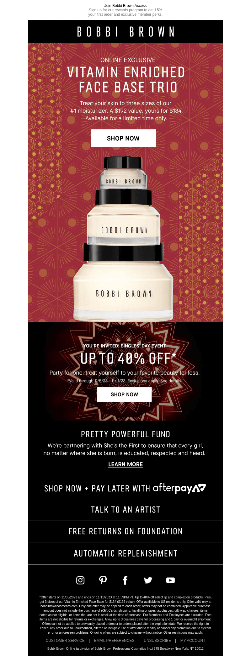 3 Vitamin Enriched Face Bases. $134.