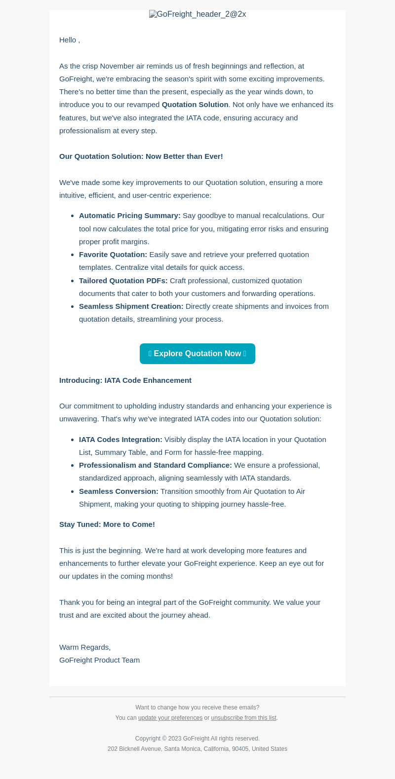 👀 Discover GoFreight's New & Improved Quotations: Intuitive, Efficient, User-Friendly