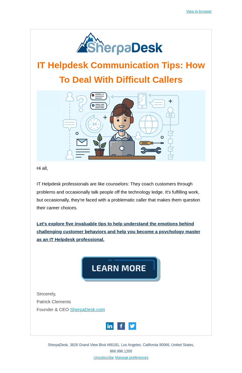 IT Helpdesk Tips: How To Deal With Difficult Callers