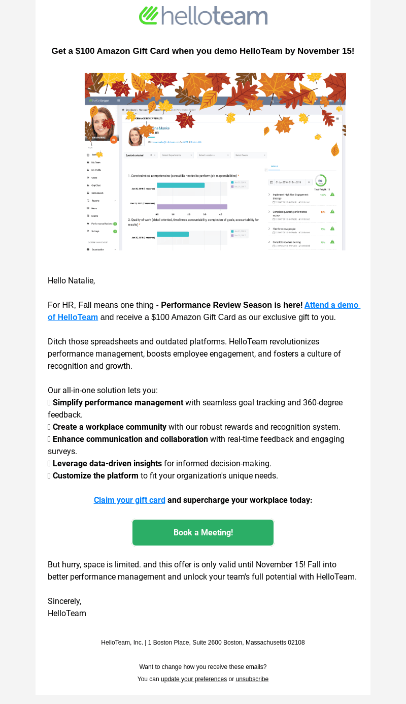 Final Chance: See Better Performance Reviews, Get $100!