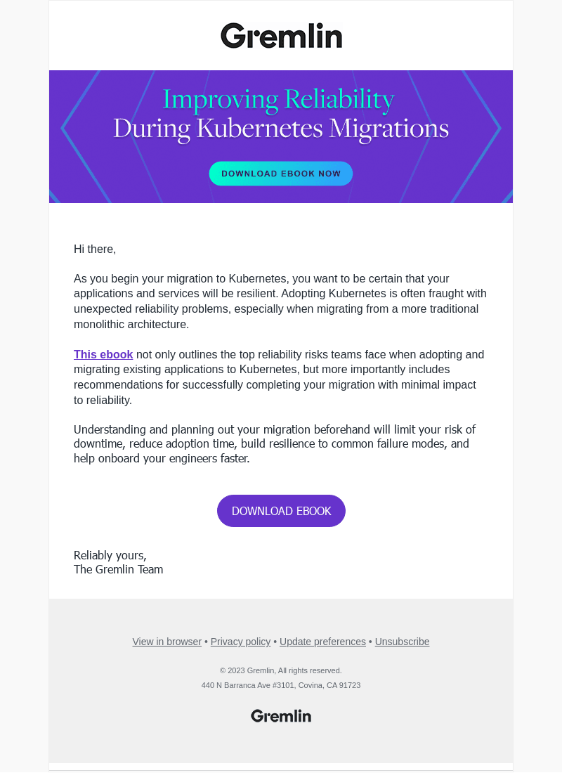 Reliability is the key to a successful K8s migration