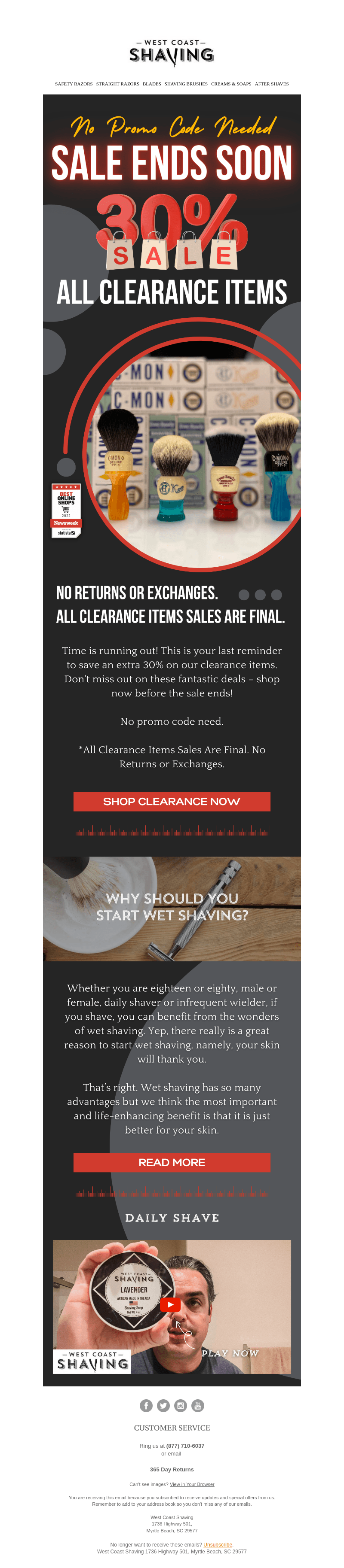 Final Reminder: Extra 30% Off Clearance Items - Hurry!