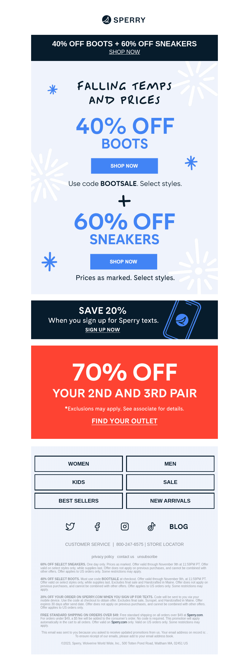 Sperry email from Thu, Nov 9, 2023
