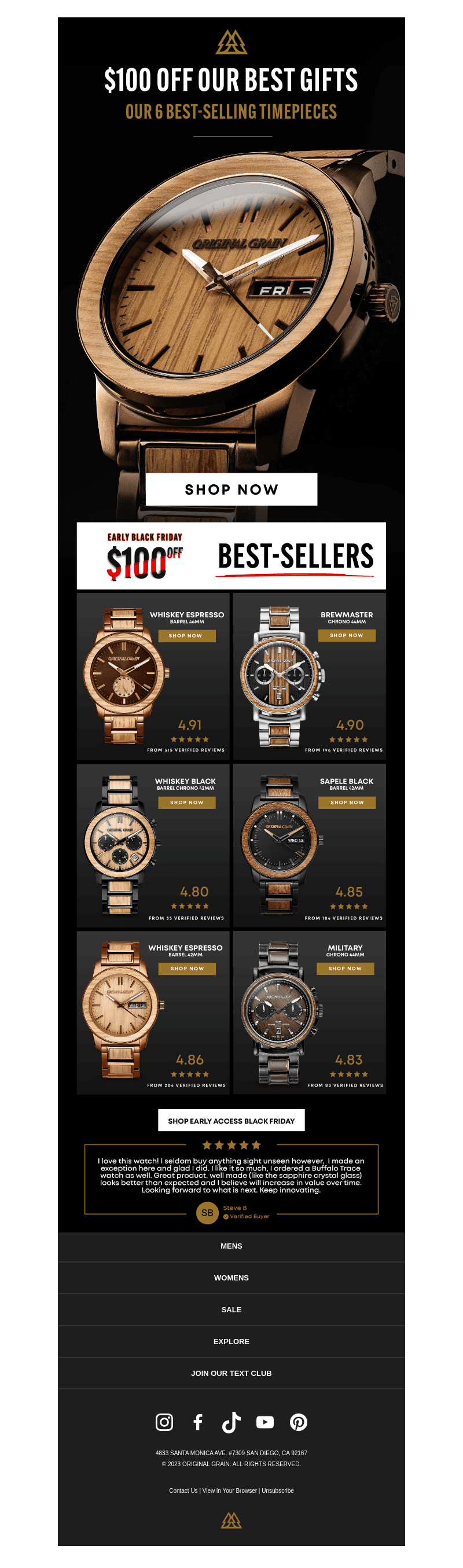 Top 6 Best Sellers - $100 OFF 💵