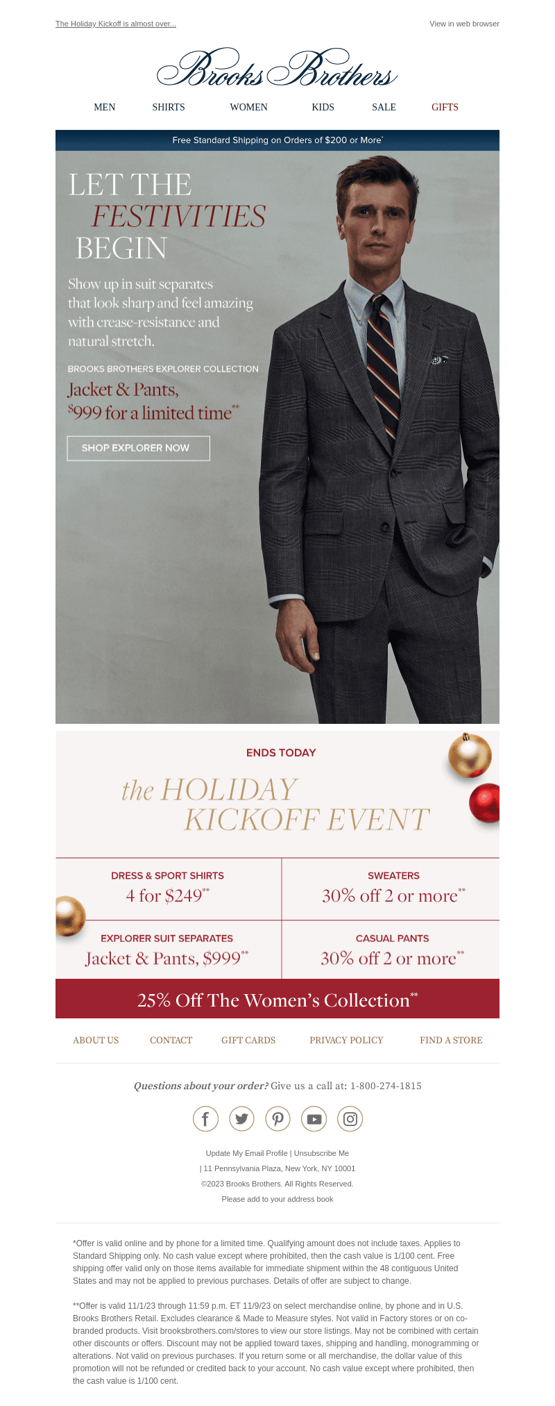 Explorer Suit jacket & pants, $999