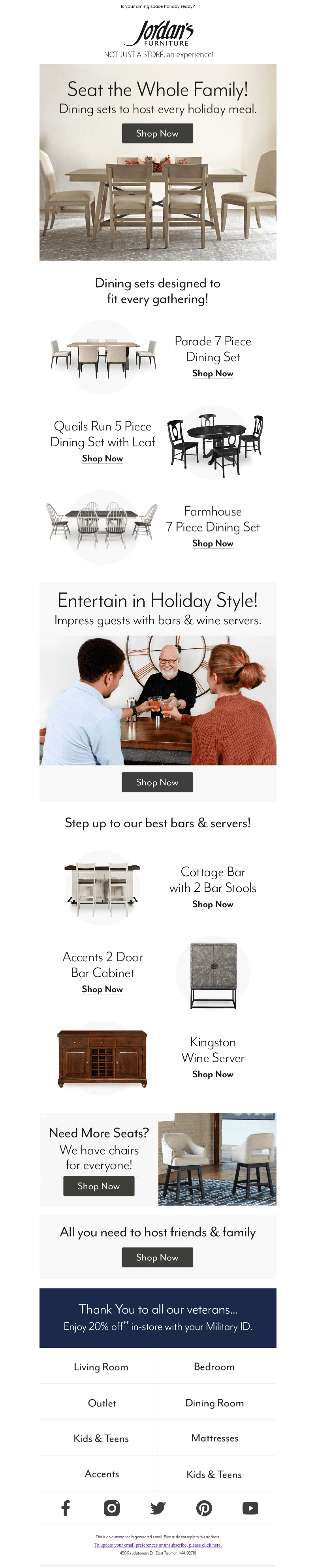 Holiday hosting made easy with dining sets & more!