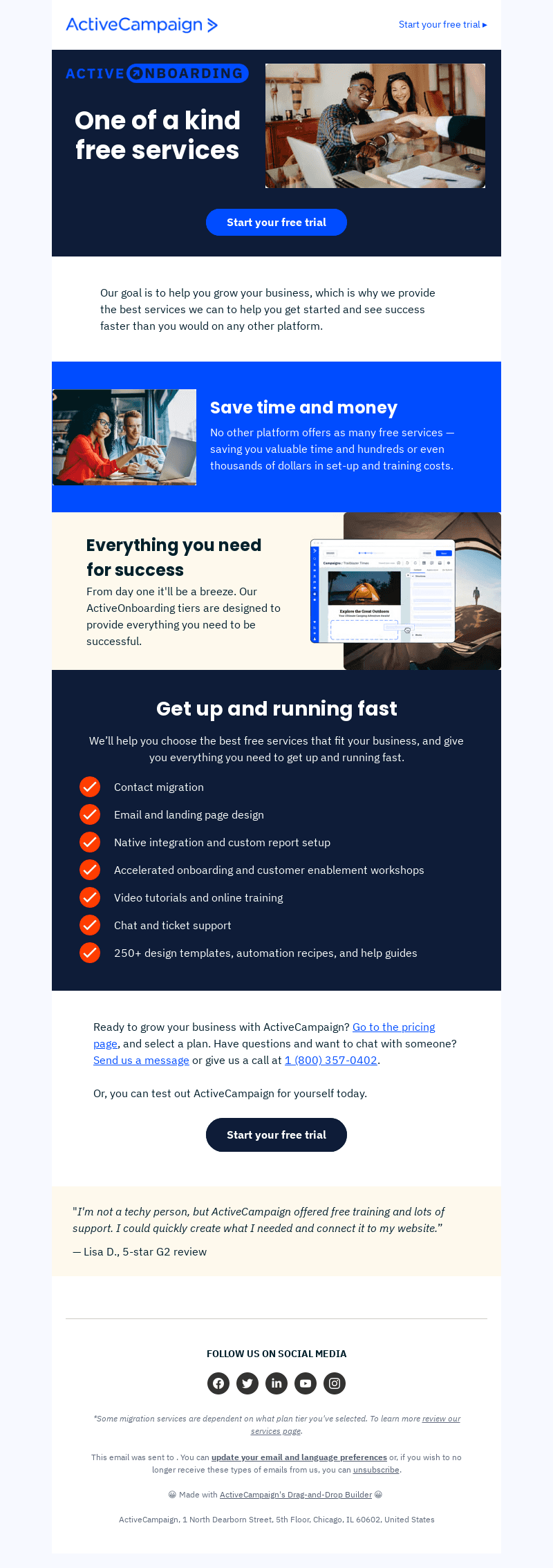 See everything you get for free with ActiveCampaign