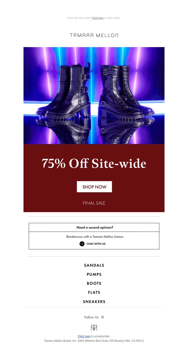 75% off Site Wide