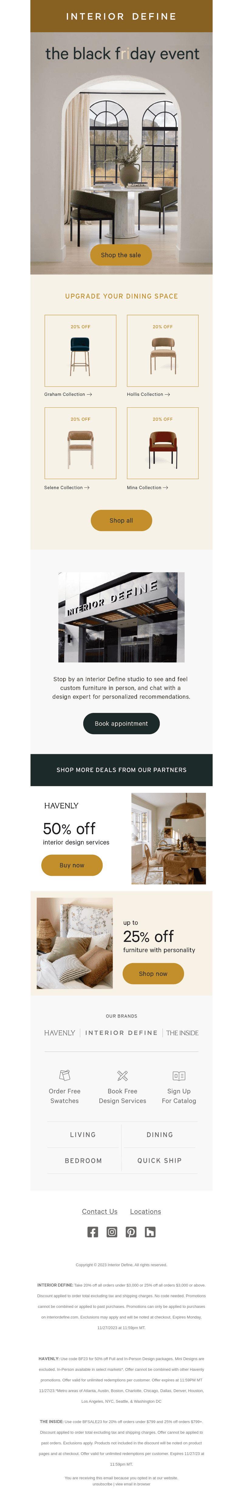 DINING CHAIRS: Up to 25% OFF